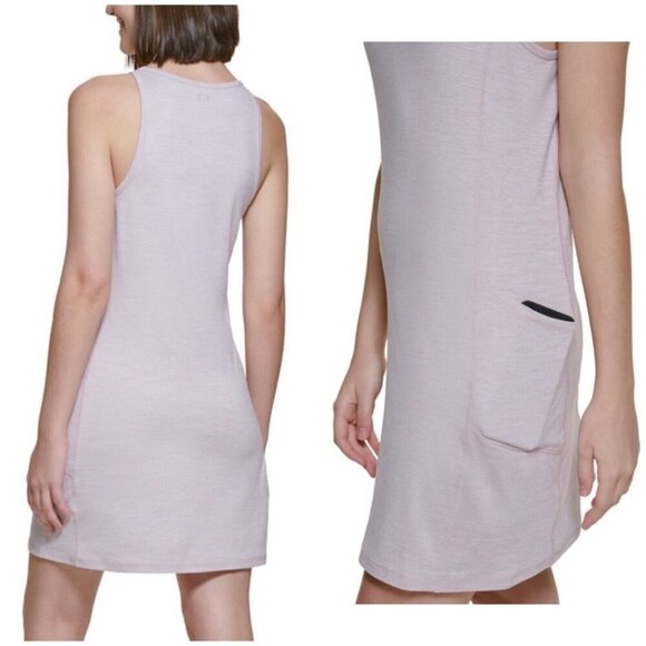Calvin Klein Size S Secret Mauve Pink Performance Side-Pocket Exercise Dress NWT - Picture 4 of 12